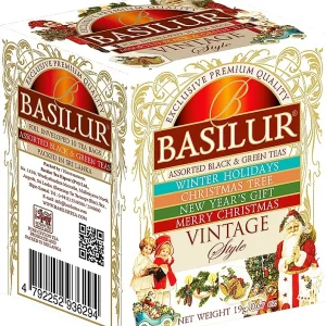 Basilur - Černé a zelené aromatizované čaje Vintage Assorted přebal 8x2g a 2x1,5g