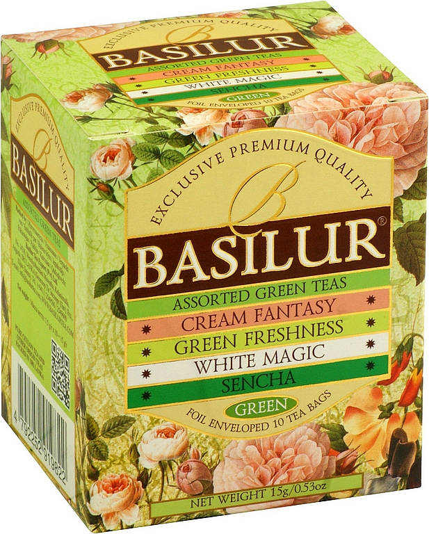 Basilur - Zelené čaje Bouquet Assorted přebal 10x1,5g
